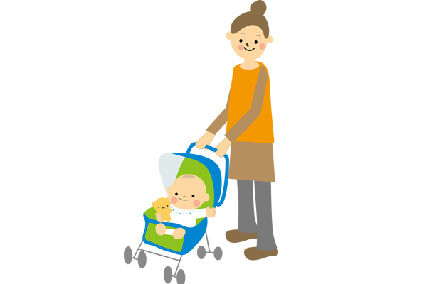 ベビーカーのまま診療室に入れる